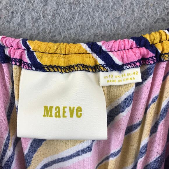 Anthropologie Maeve Finley Wide Leg Colorful Jumpsuit Size 10 - Picture 8 of 11